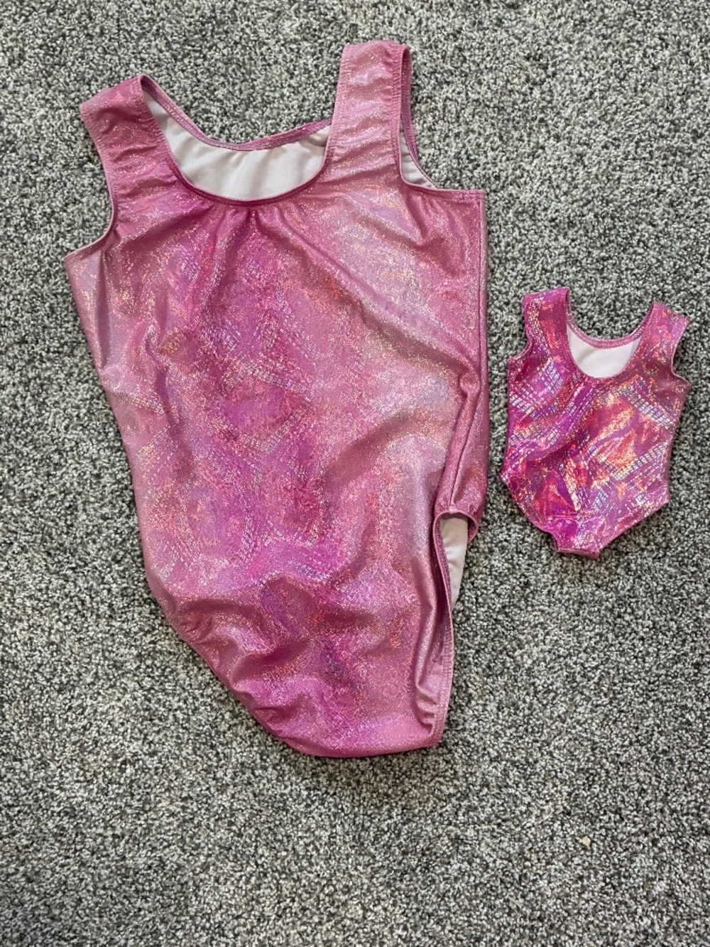 Girls Destira leotard with matching doll Leo and scrunchie